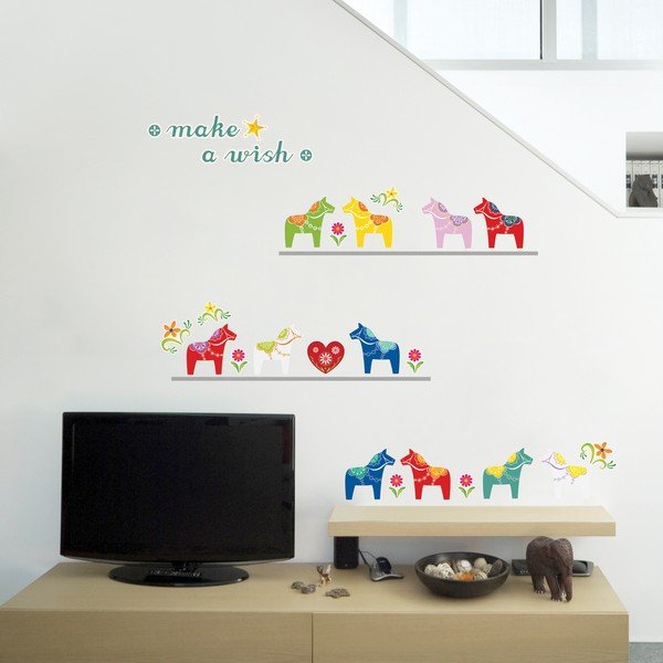 Autocolant Fanastick Small Colorfull Horses-image-1