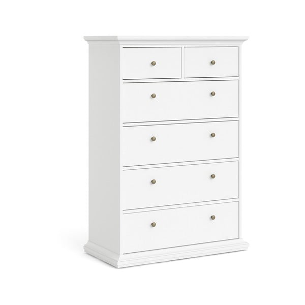 Comodă albă înaltă 96x140 cm Paris – Tvilum-image-3