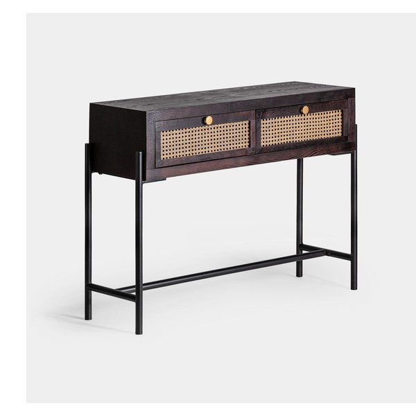 Masă consolă maro închis 35x100 cm Kenia – Burkina-image-1