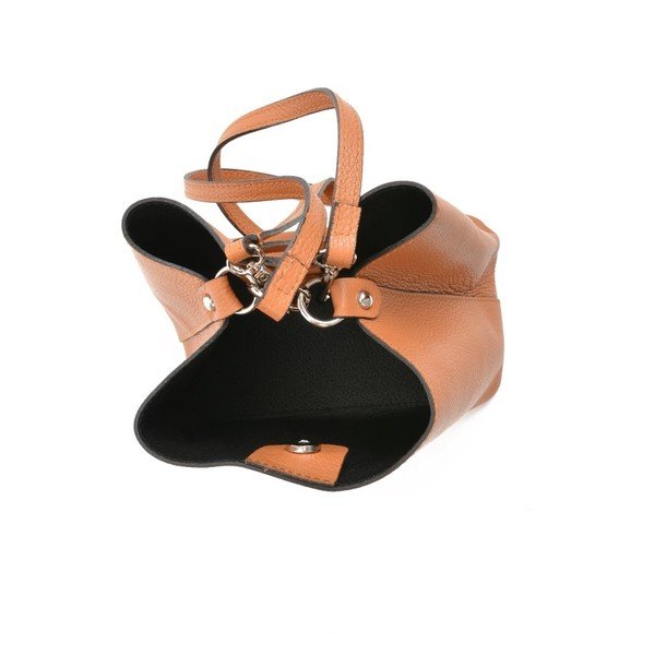 Geantă din piele Mangotti Bags Catarina, maro coniac-image-4