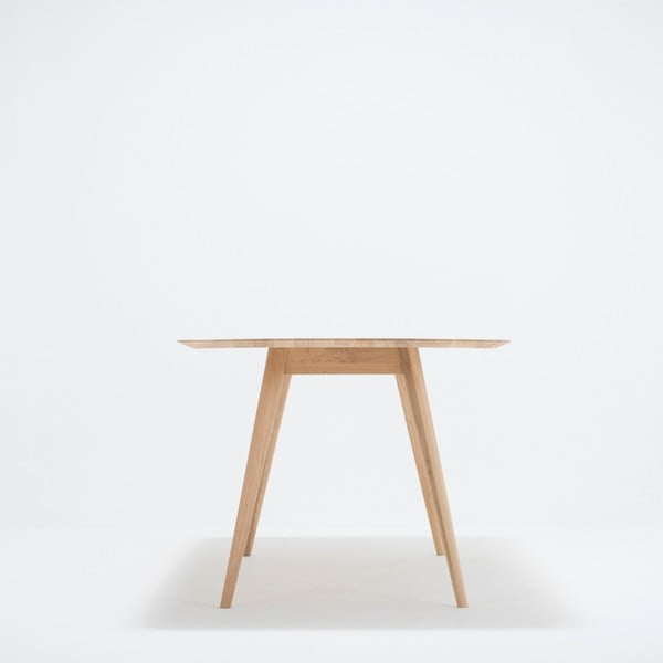 Masă cu structură din lemn masiv de stejar Gazzda Stafa, 220 x 90 cm-image-1