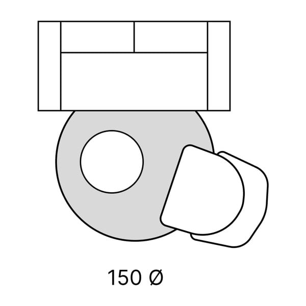 Covor rotund din iută House Nordic Bombay, ø 150 cm, natural-image-3