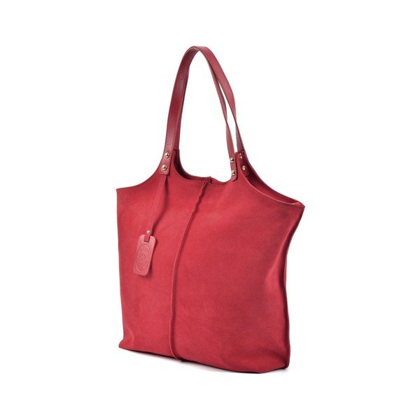 Geantă din piele Roberta M Magna, roşu-image-1