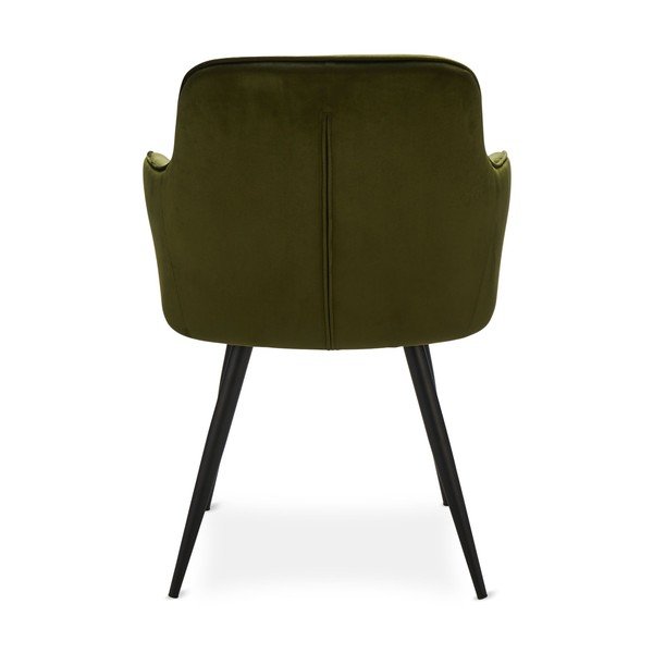 Scaune de dining kaki 2 buc. din catifea Nadja – Furnhouse-image-2
