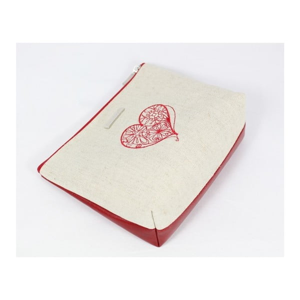 Portfard Dara bags Baggie Big No.497, bej - roșu-image-1