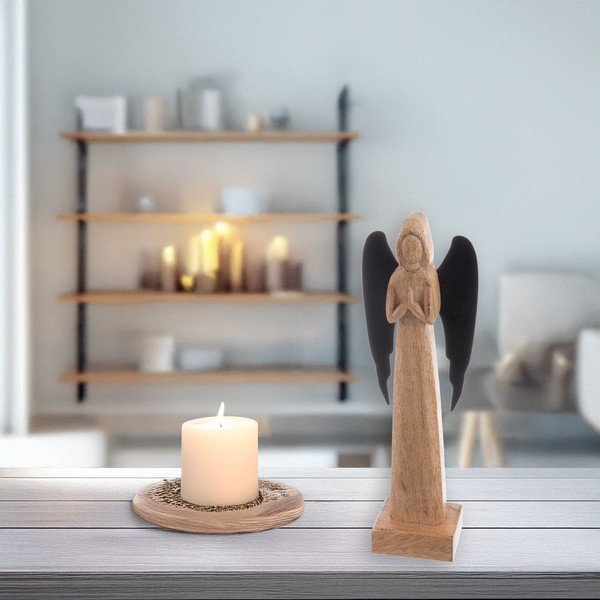 Statuetă din lemn (înălțime 27 cm) Angel – Orion-image-1