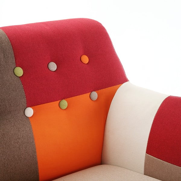 Fotoliu Versa Red Patchwork Jane-image-2