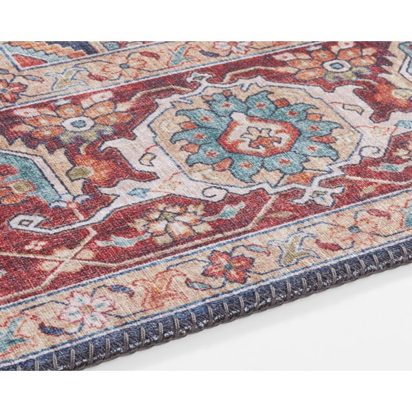 Covor Nouristan Sylla, 80 x 200 cm, roșu - albastru închis-image-3