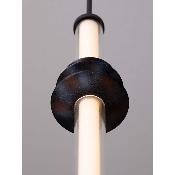 Lustră negru-mat LED cu intensitate reglabilă din ceramică cu abajur din sticlă acrilică ø 8 cm Stalactite – Nova Luce-image-2