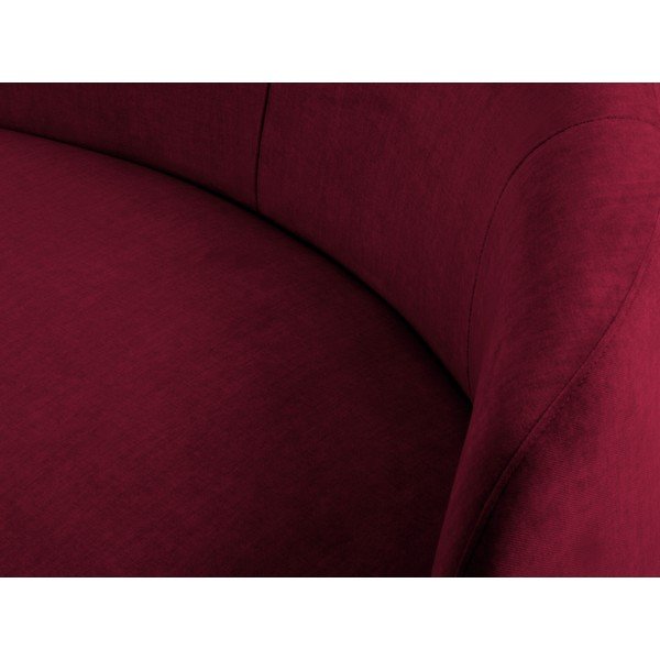 Canapea asimetrică din catifea Mazzini Sofas Debbie, colț stânga, roșu închis-image-1