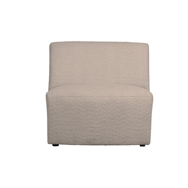 Modul pentru canapea bej cu tapițerie din stofă bouclé (de mijloc) Coco  – WOOOD-image-1