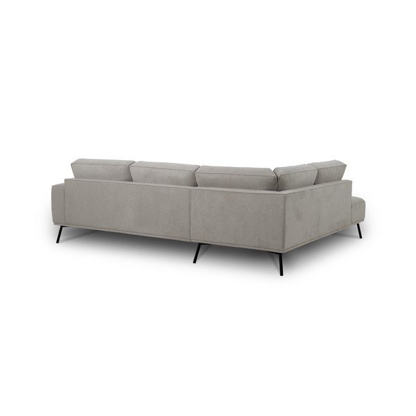 Colțar grej cu tapițerie din chenille (cu colț pe partea stângă/în formă de ”L”) Amsterdam – Scandic-image-3