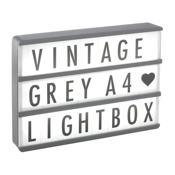 Cutie luminată cu 85 de caractere Gingersnap Grey Wood A4