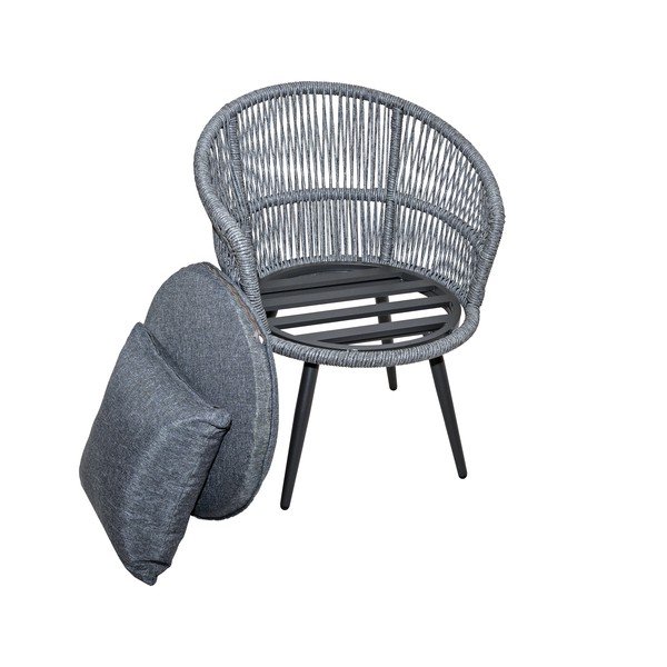 Set de dining pentru grădină gri din ratan artificial pentru 6 persoane Concord - Rojaplast-image-1