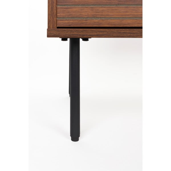 Dulap maro cu aspect de lemn de nuc 80x130x40 cm Stripes – White Label-image-4