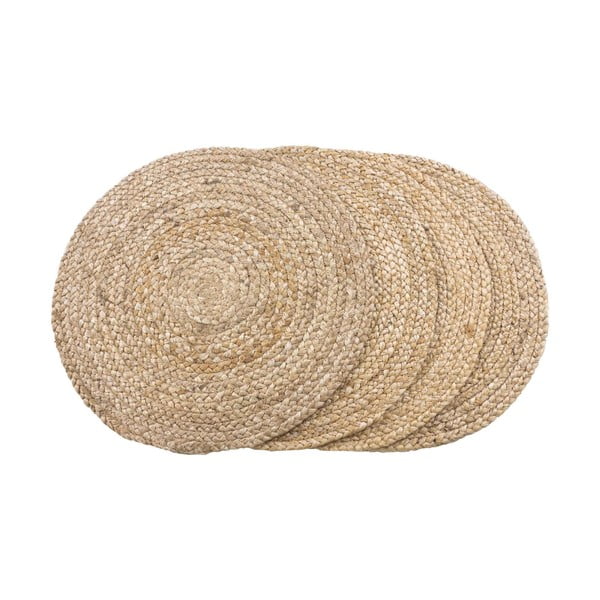 Suporturi pentru farfurii 4 buc. din iută ø 38 cm Bombay – House Nordic