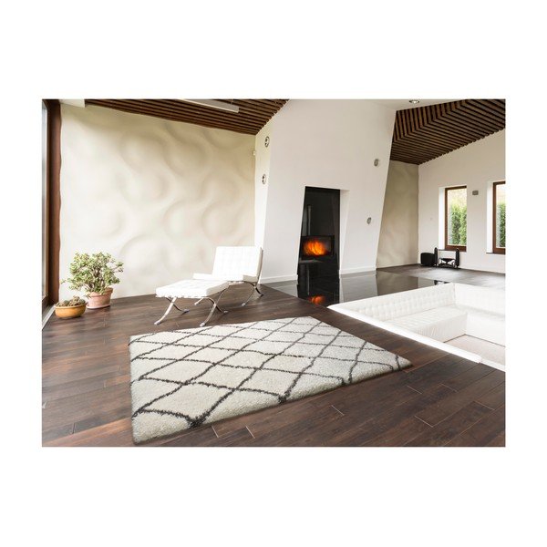 Covor Universal Samira White, 200 x 290 cm, alb - gri-image-1