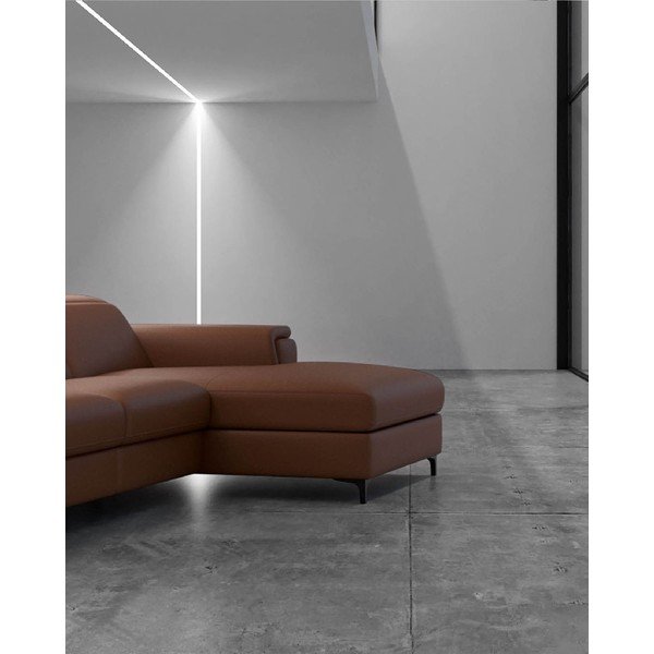 Colțar maro coniac cu tapițerie din piele (colț pe  partea dreaptă) Brito – MESONICA-image-3