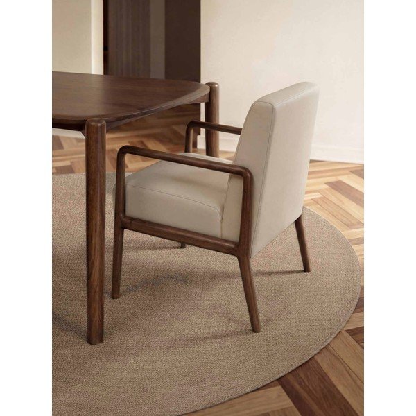 Covor bej țesut manual rotund din lână ø 200 cm Greenwich – Ted Baker-image-2