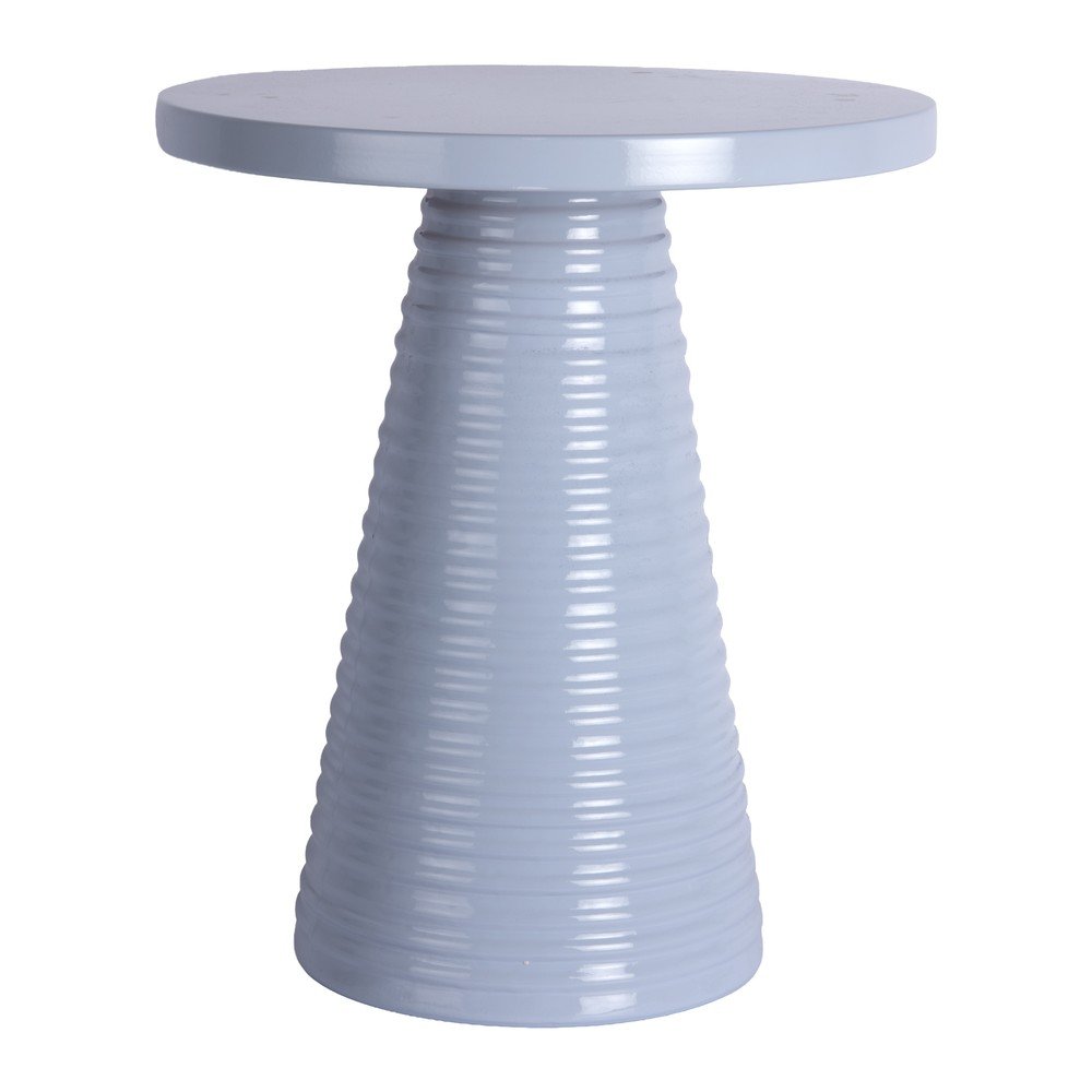 Masuta auxiliara rotunda din metal ø 40 cm Catania Ribbed – Leitmotiv