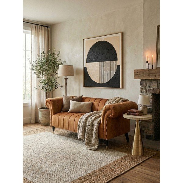 Canapea maro 185 cm Siena – Premier Housewares-image-1