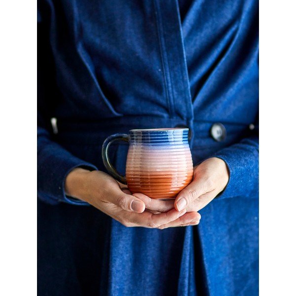 Căni albastre/portocalii 4 buc. din ceramică 200 ml Tatum – Bloomingville-image-2