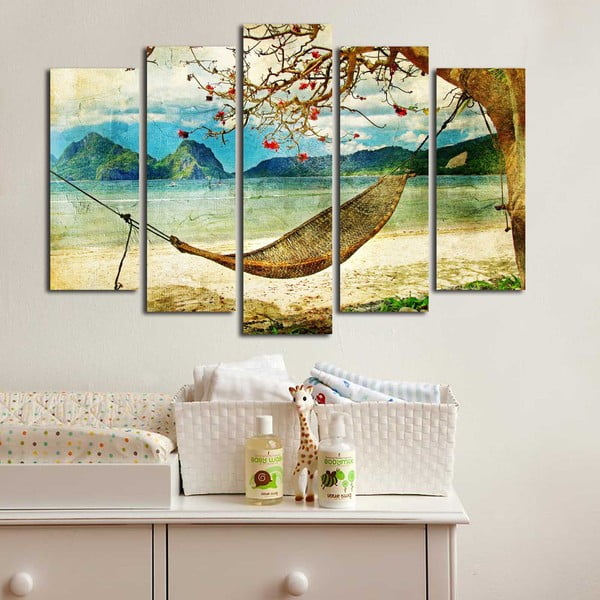 Tablou din mai multe piese Hammock, 105 x 70 cm-image-1
