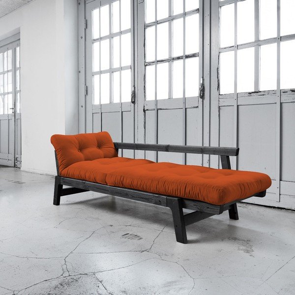 Canapea extensibilă Karup Step Black/Orange-image-3