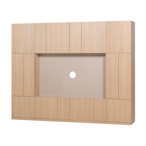 Masă TV modulară în culoare naturală 268x215 cm Build – WOOOD-image-2