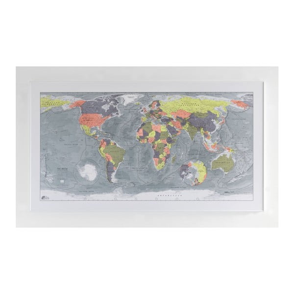 Harta lumii Classic World Map, 130 x 72 cm