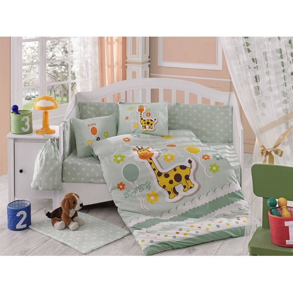 Lenjerie de pat cu cearșaf pentru copii Puffy, 100 x 150 cm