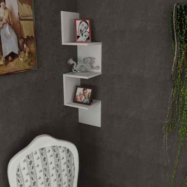 Etajeră Corner, alb-image-1