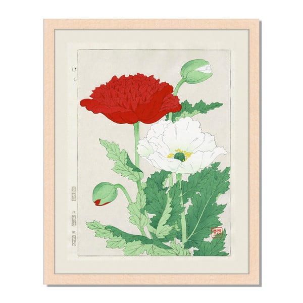 Tablou înrămat Liv Corday Asian Flower Duo, 40 x 50 cm