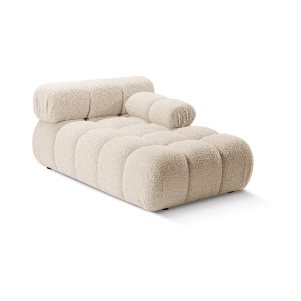 Modul pentru canapea modulară bej cu tapițerie din țesătură bouclé (cu colț pe partea dreaptă) Bellis – Micadoni Home-image-3