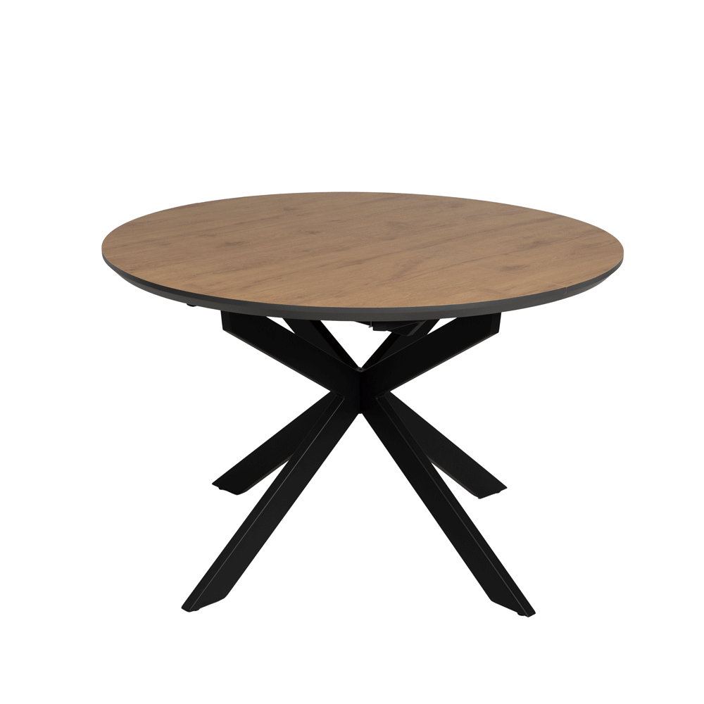 Masă de dining rotundă extensibilă cu blat suplimentar ø 120 cm Rocía – Ixia