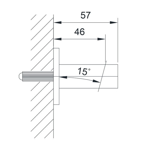 Suport pentru capul de duș argintiu lucios din alamă Jumper – Sapho-image-3