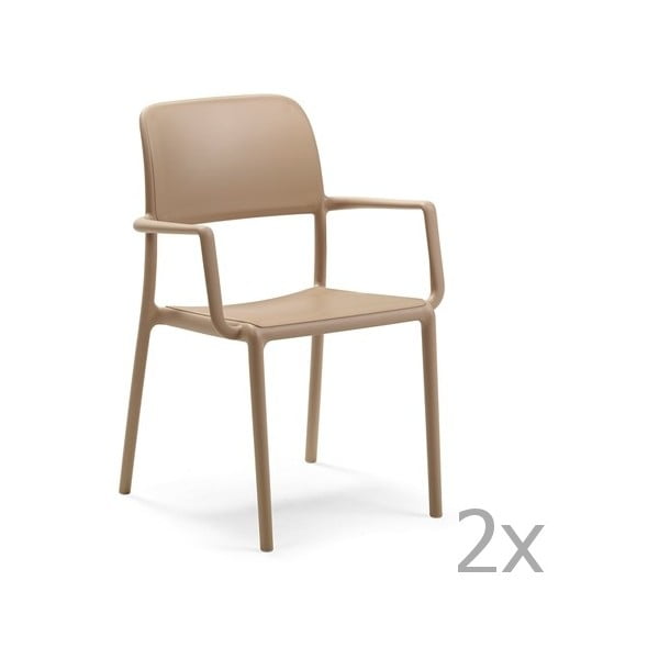 Set 2 scaune de grădină Nardi Riva, bej