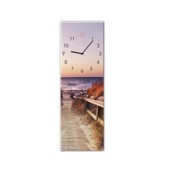 Ceas de perete Styler Glassclock Sunset, 20 x 60 cm