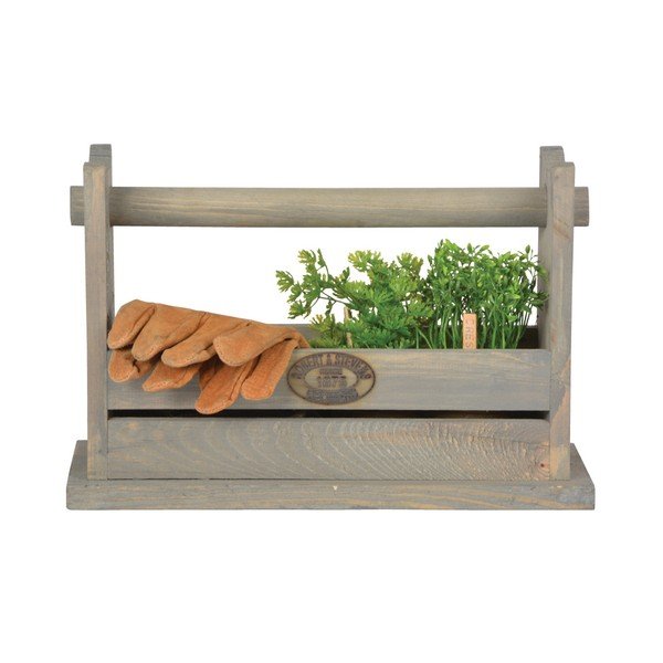 Scaun / cutie pentru unelte din lemn de pin Esschert Design Trinity-image-1