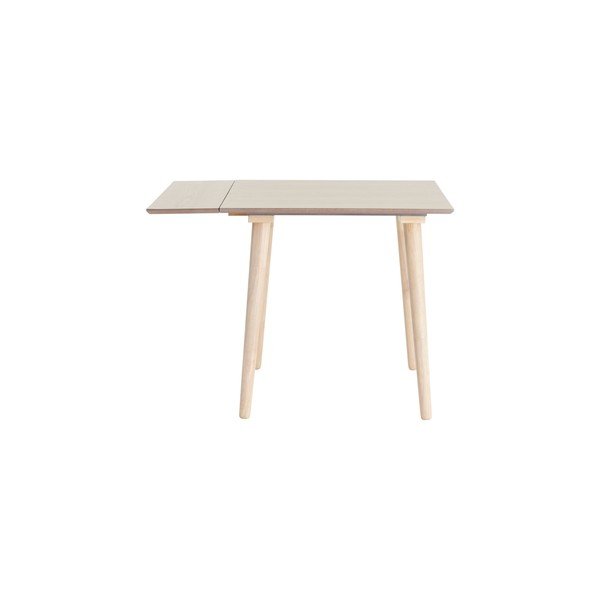 Masă de dining extensibilă cu aspect de lemn de ulm cu blat suplimentar 80x80 cm Jolina – Ellos Home
