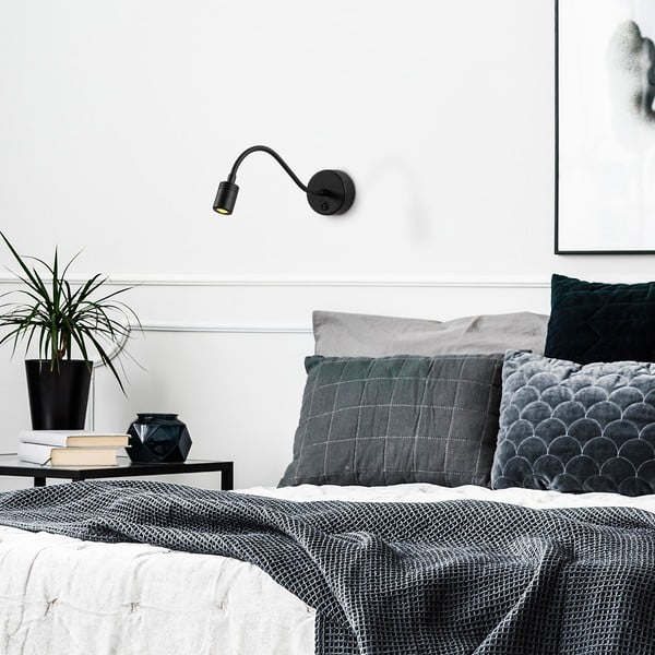 Aplică de perete neagră LED Reading – Opviq lights-image-1