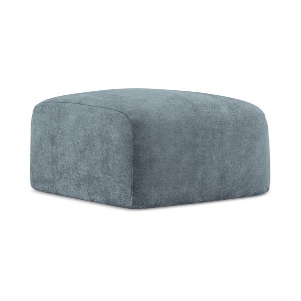 Taburet albastru cu tapițerie din chenille Leila – Makamii-image-3