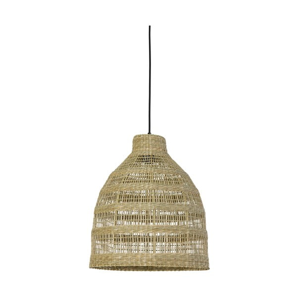 Lustră în culoare naturală cu abajur din iarbă de mare ø 38 cm Sagar – Light & Living