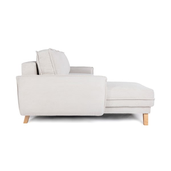 Colțar bej extensibil cu tapițerie din catifea reiată (cu colț variabil) Tori – Bonami Selection-image-3