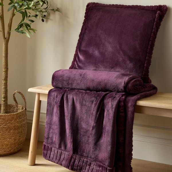 Pernă decorativă din micropluș/cocolino 55x55 cm Velvet and Faux Fur – Catherine Lansfield-image-3