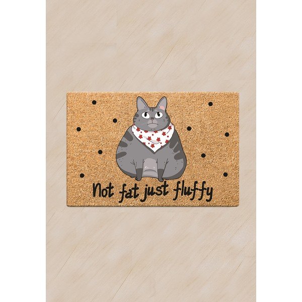 Covoraș pentru bol pentru pisici Petpetite Not Fat Just Fluffy, 60 x 40 cm-image-1