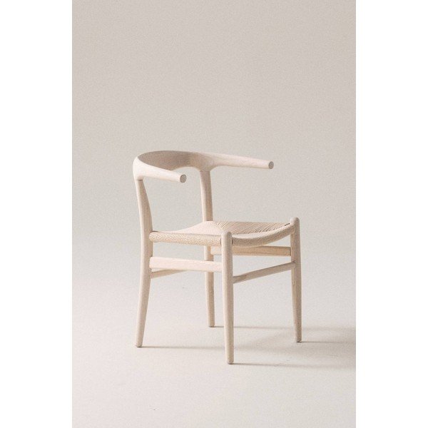 Scaun de dining în culoare naturală deschisă cu cotiere din lemn de ulm Nattavaara – Jotex-image-2