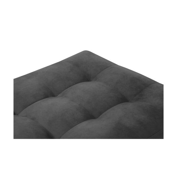 Taburet din catifea Milo Casa Santo, gri închis-image-4