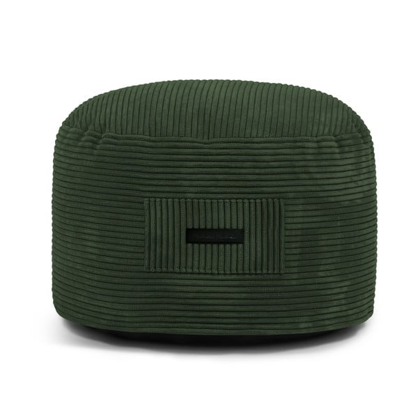 Taburet verde cu tapițerie din catifea reiată Om 60 – SLOWDOWN