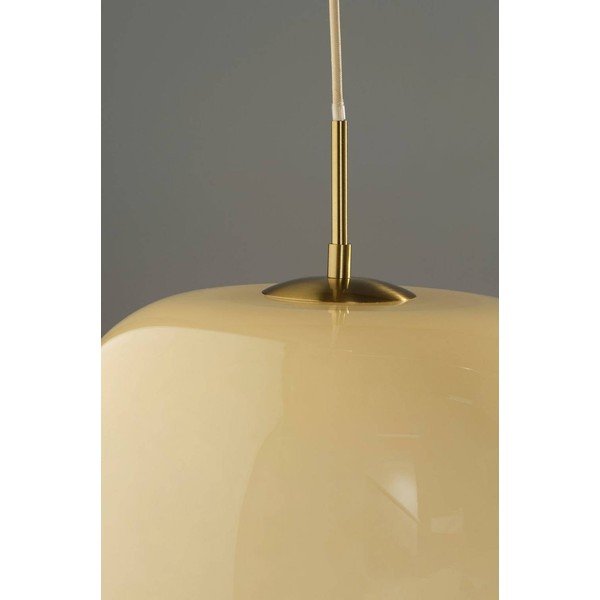 Lustră crem/alămie cu intensitate reglabilă din sticlă ø 35 cm Artut – Jotex-image-3